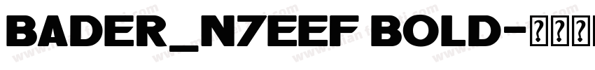bader_N7eef Bold字体转换
